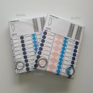 4 IKEA MOSSFLOX Curtains sets, multicolor